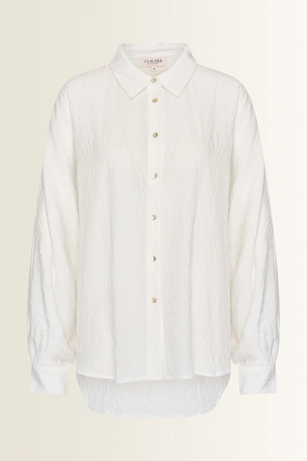 Oversized blouse met volumemouwen