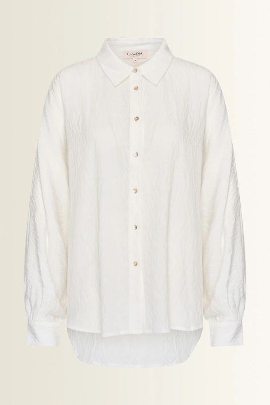Oversized blouse met volumemouwen