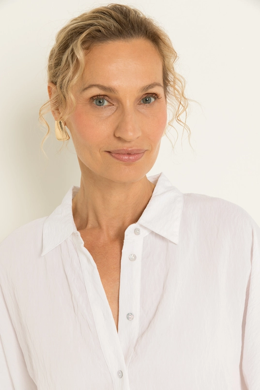 Oversized blouse met volumemouwen