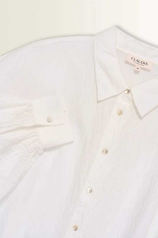 Oversized blouse met volumemouwen