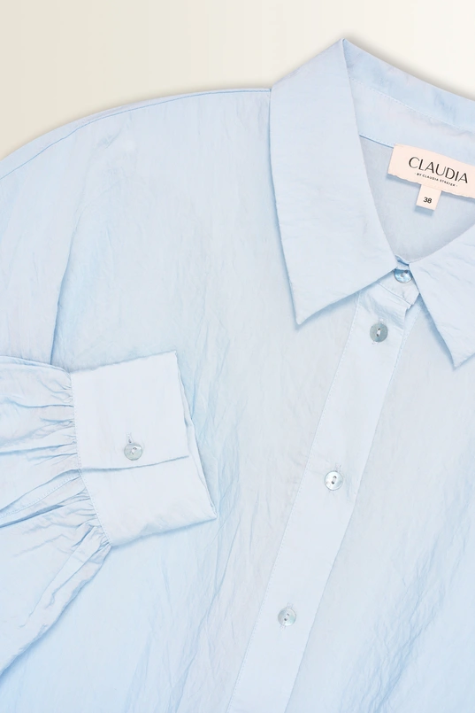 Oversized blouse met volumemouwen
