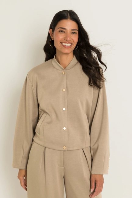 Oversized bomber van sweatstof