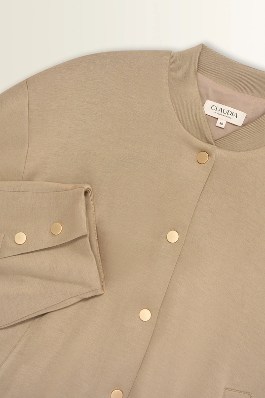 Oversized bomber van sweatstof