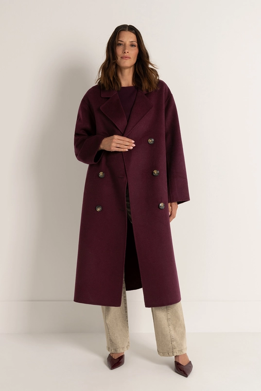 Oversized mantel in wolmix MAURA