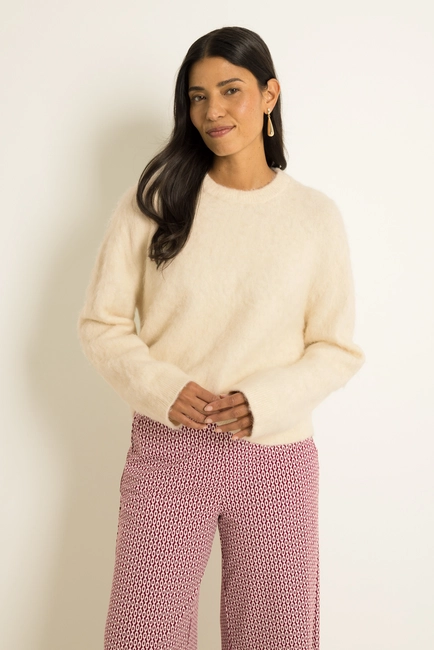 Oversized trui met geborstelde structuur