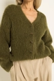 Oversized vest van harige alpacamix