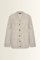 Oversized vest van harige alpacamix