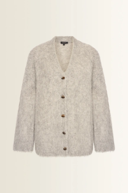 Oversized vest van harige alpacamix