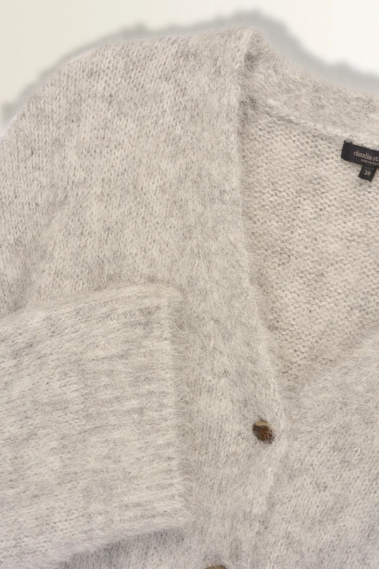 Oversized vest van harige alpacamix