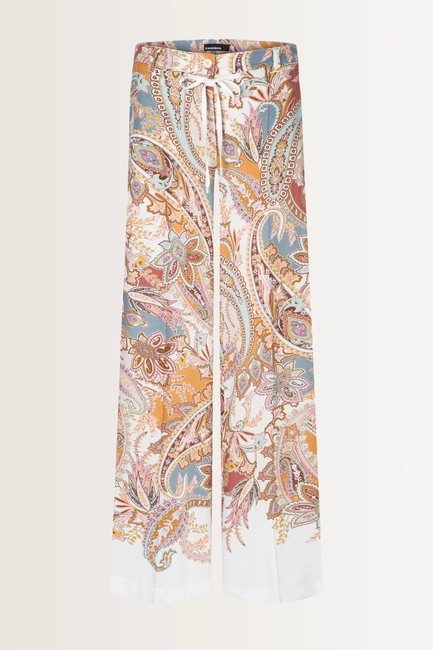 Paisley broek met wijde pijpen Adrienne Cambio