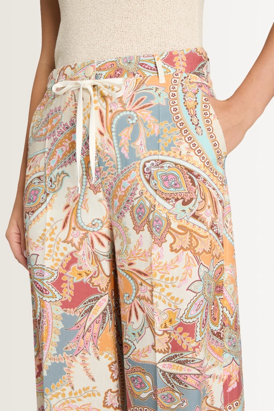 Paisley broek met wijde pijpen Adrienne Cambio