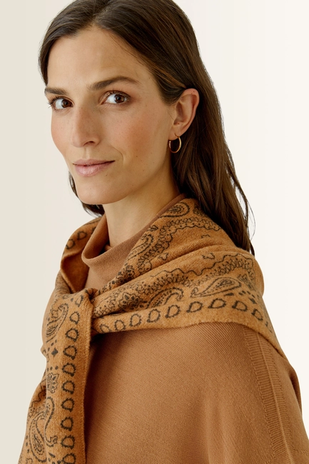 Paisley shawl in zachte wolmix OUI