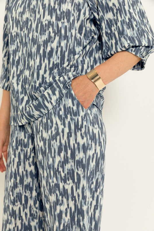 Palazzo print broek van jersey