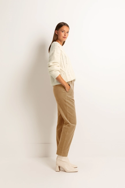 Pantalon brede rib