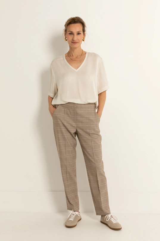 Pantalon in ruitdessin