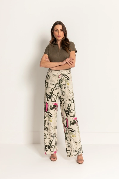 Pantalon met bloemprint