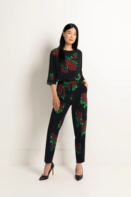 Pantalon met bloemprint