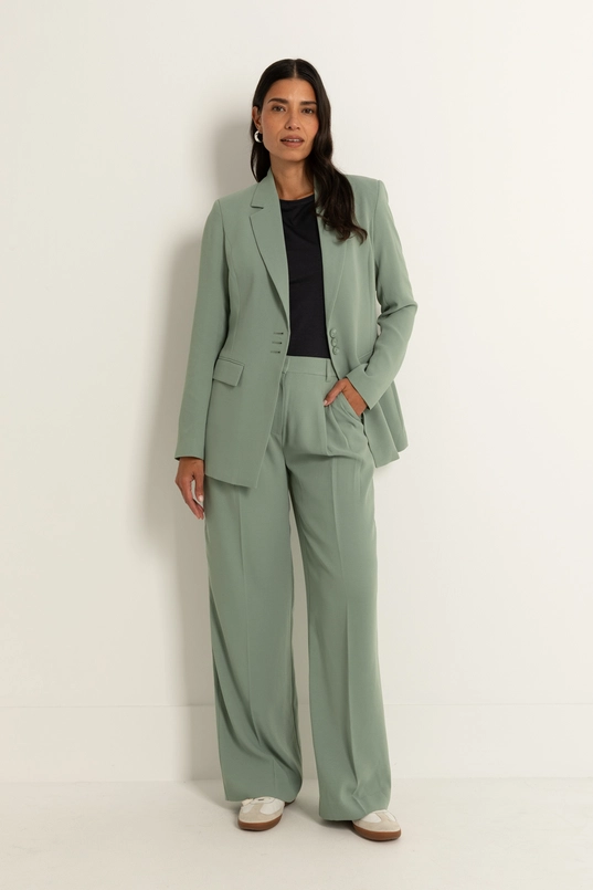 Pantalon met dubbele plooien