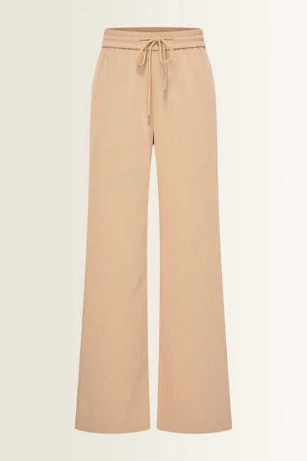 Pantalon met elastische taille en trekkoord