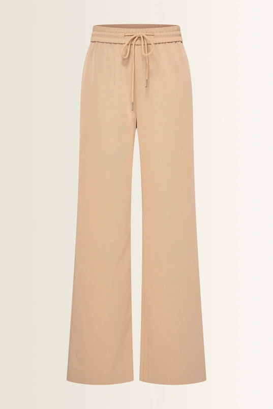 Pantalon met elastische taille en trekkoord
