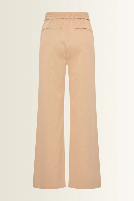 Pantalon met elastische taille en trekkoord