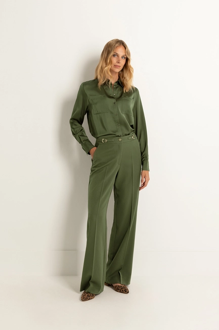 Pantalon met gespdetails