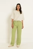 Pantalon met goudkleurige buckle