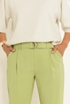 Pantalon met goudkleurige buckle