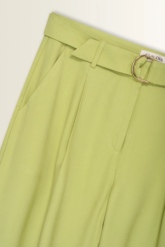 Pantalon met goudkleurige buckle