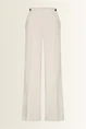 Pantalon met metalen statement knopen