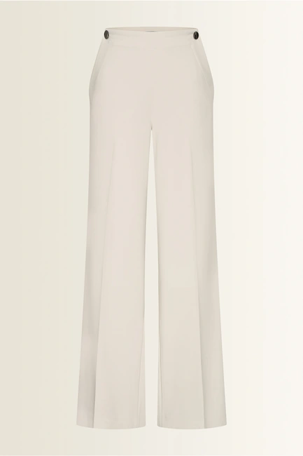 Pantalon met metalen statement knopen