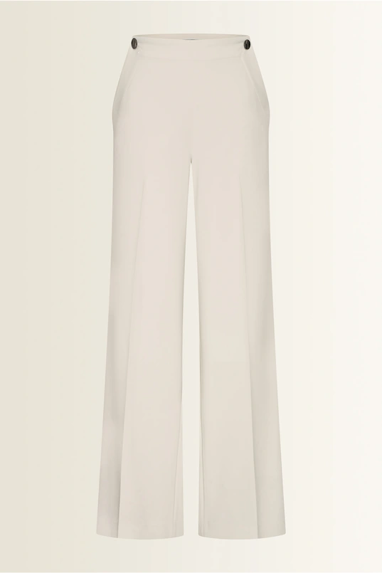Pantalon met metalen statement knopen