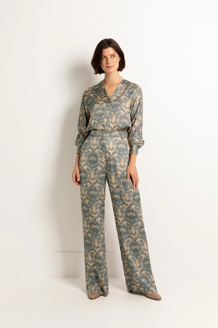 Pantalon met ornament print