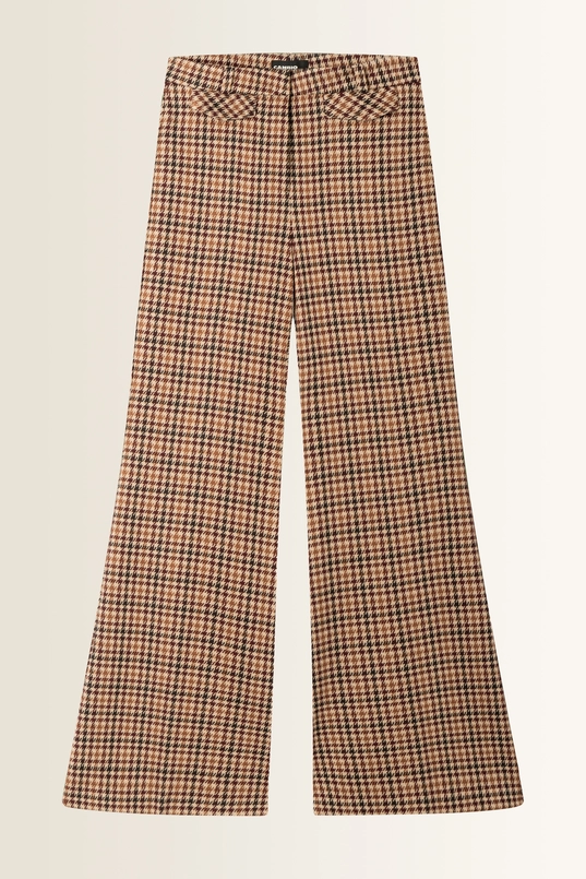 Pantalon met pied-de-poule dessin Famous Cambio