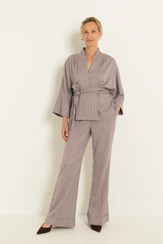 Pantalon met ruitdessin