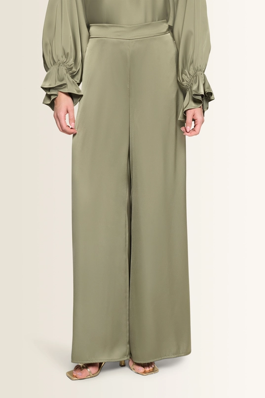 Pantalon met satijnglans Vera Mont