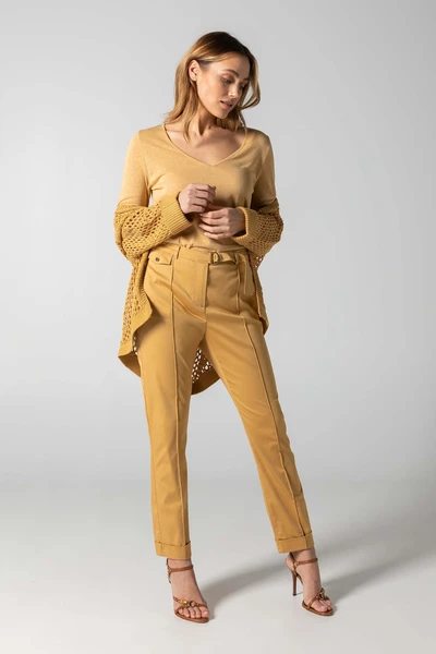 Pantalon met satijnglans
