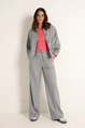 Pantalon met visgraatstructuur