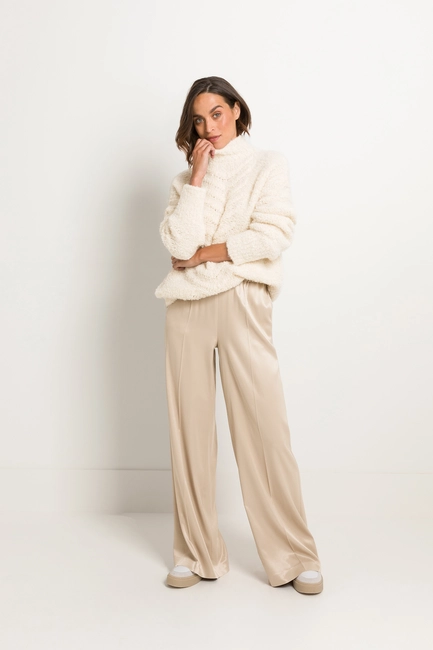 Pantalon stretch satijn