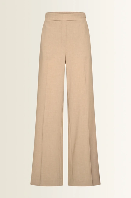 Pantalon van coolwoolmix met persvouw