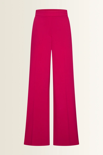 Pantalon van coolwoolmix met persvouw