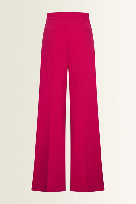 Pantalon van coolwoolmix met persvouw