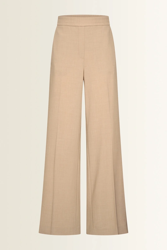 Pantalon van coolwoolmix met persvouw