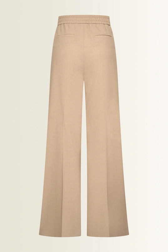 Pantalon van coolwoolmix met persvouw