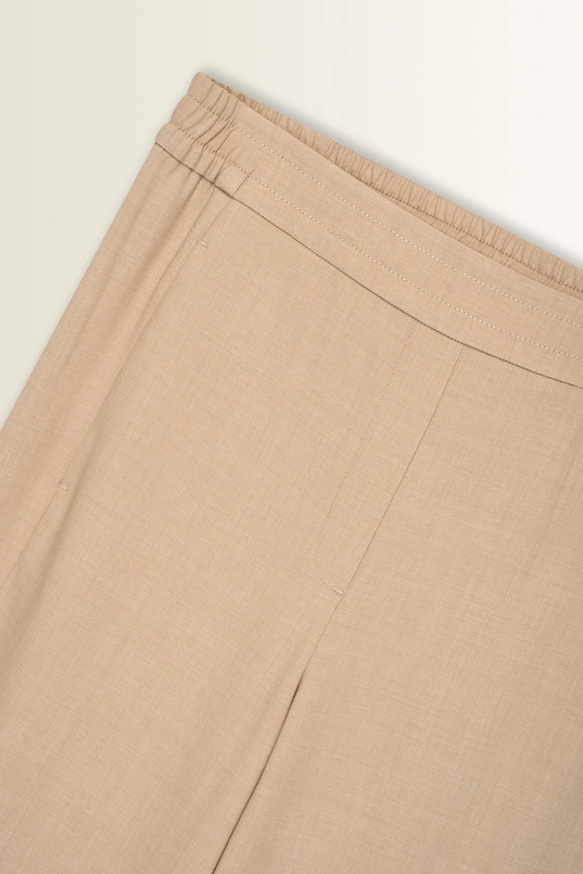Pantalon van coolwoolmix met persvouw