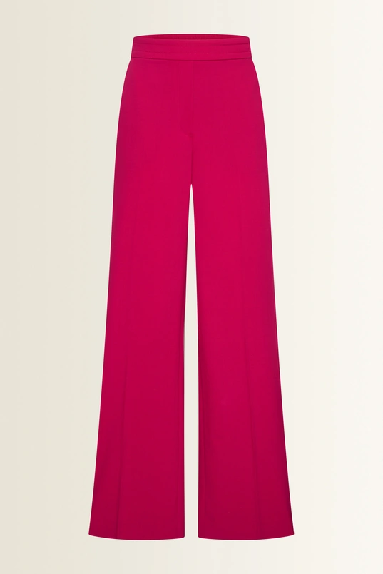 Pantalon van coolwoolmix met persvouw