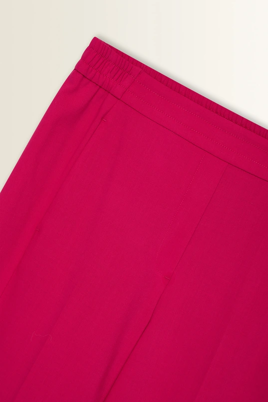 Pantalon van coolwoolmix met persvouw