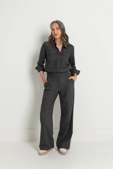 Pantalon van stretch flanel