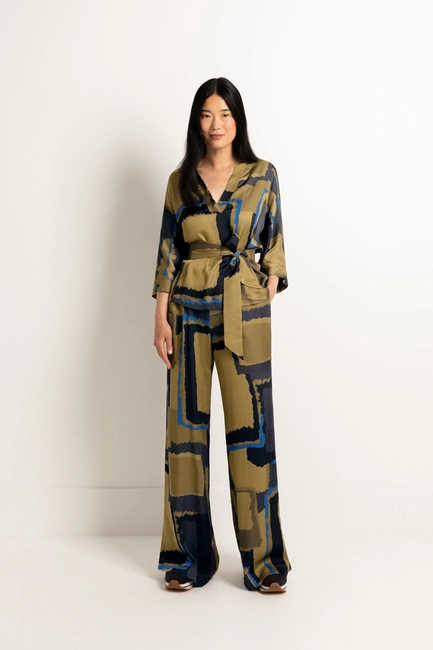 Pantalon vlakkenprint