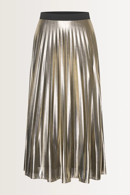 Plissérok met metallic glans